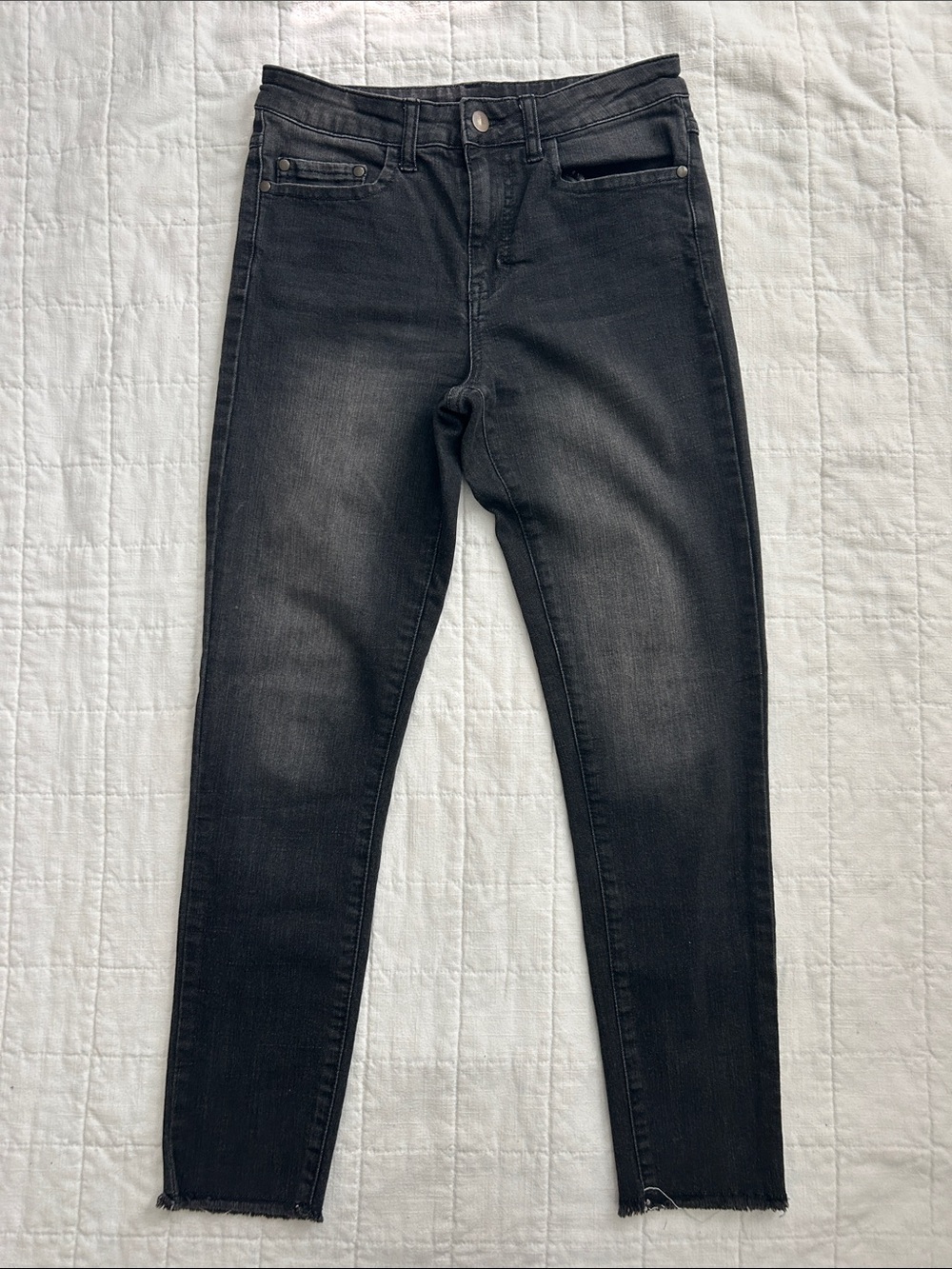 Wild Pearl Washed Black/Grey High-Rise Skinny Jeans